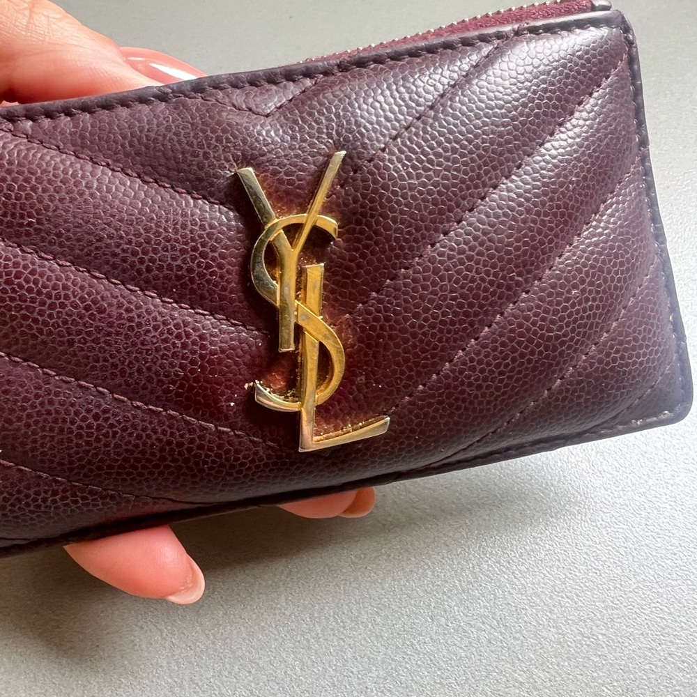YSL CASSANDRE MATELASSÉ FRAGMENTS CARD CASE